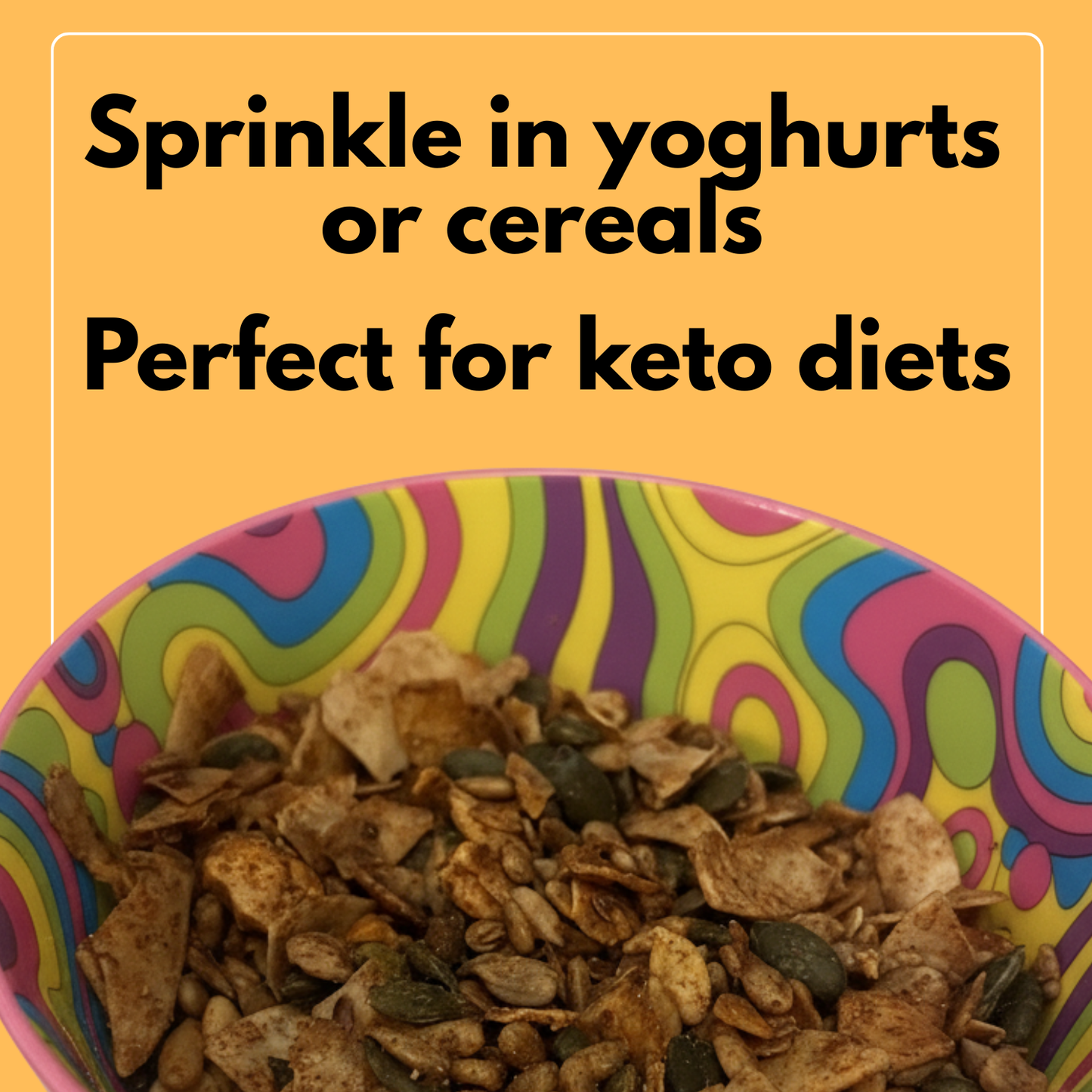 Keto Granola Cinnamon - Low Carb Granola | 3.1g Net Carbs | 360g