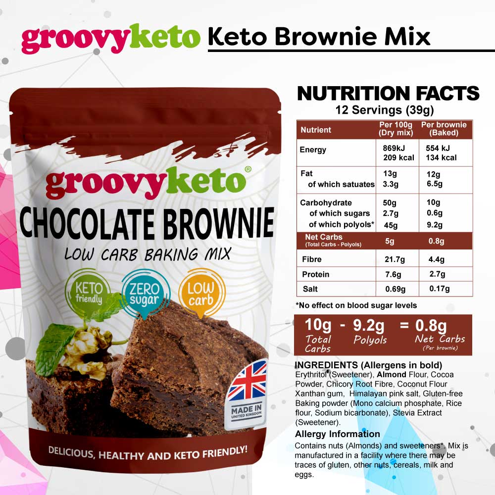 keto brownie mix nutritional information