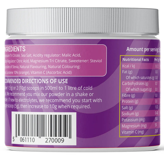 Keto Electrolytes Powder – Passionfruit Papaya- Sugar-Free Hydration Mix - 50 Servings