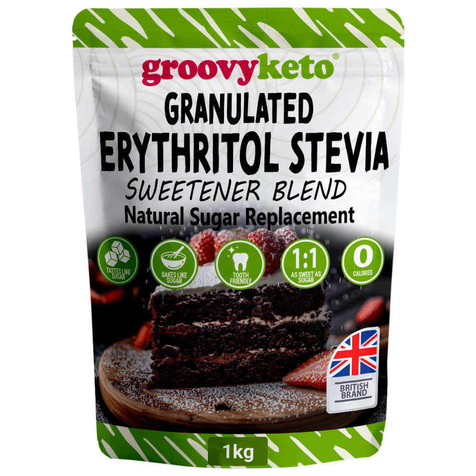 Granulated erythritol and stevia blend