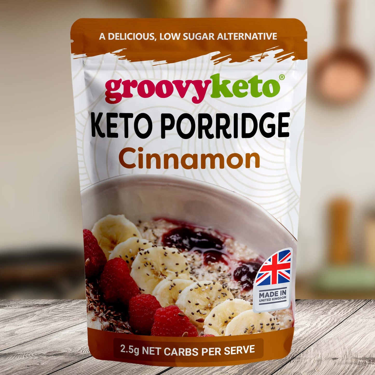 Keto Cinnamon Porridge. Low carb and keto friendly