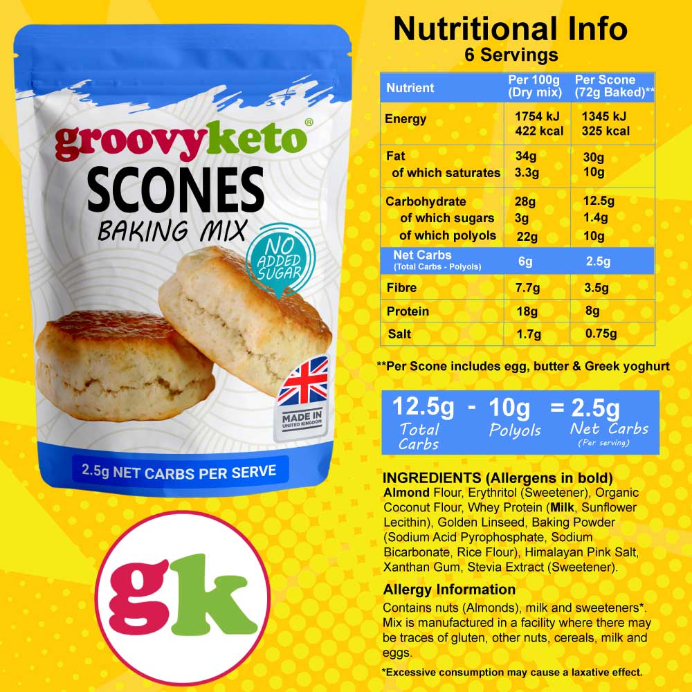 keto scone mix nutritional info