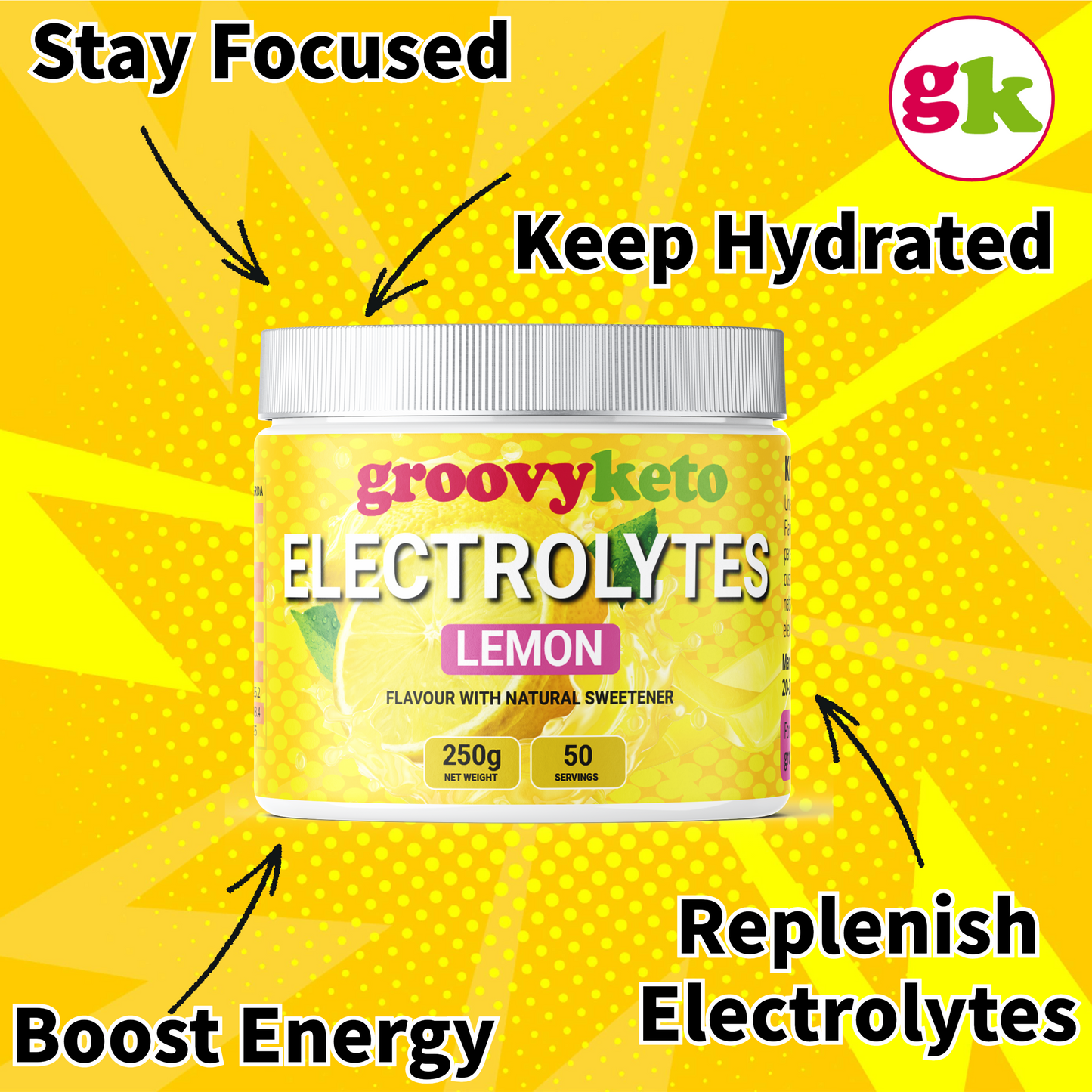 Stay focused, hydrated, boot energy and replenish electrolytes