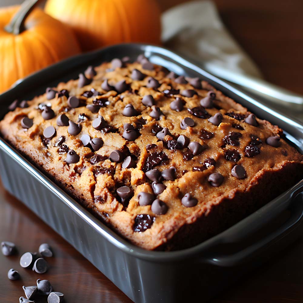 A sugar free chocolate chip recipe in a walnut cake
