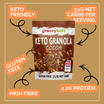 Keto Granola Cocoa - Low Carb Granola | 3.1g Net Carbs | 360g