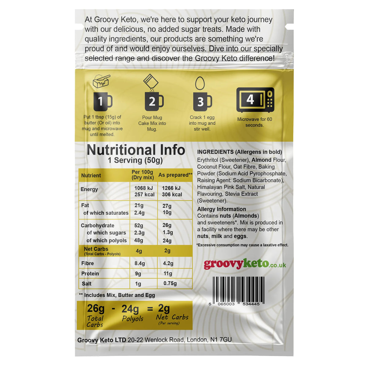 Back of packet