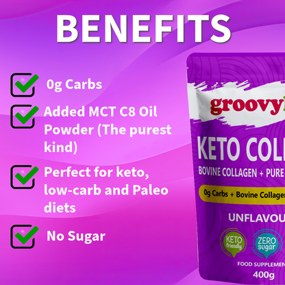 Groovy Keto 'Keto Collagen' Collagen Powder (Bovine) with MCT C8