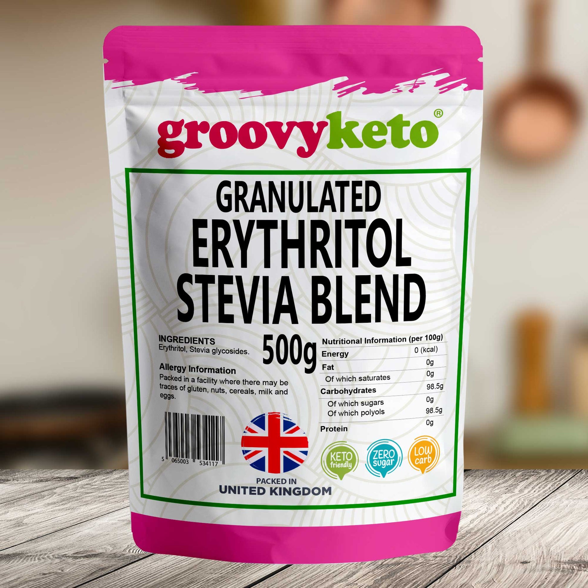 Erythritol with stevia