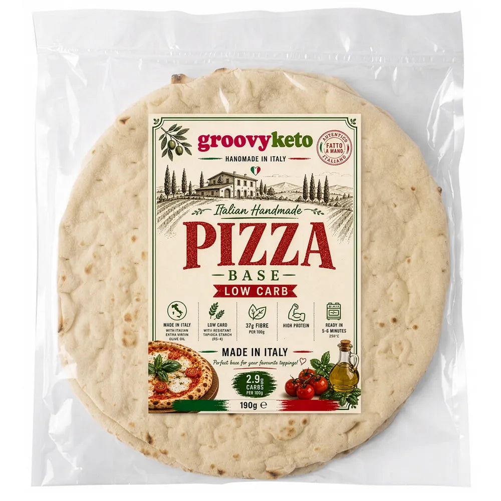 Low Carb Pizza Base — Handmade in Italy | 2.9g Carbs, High Protein (190g)