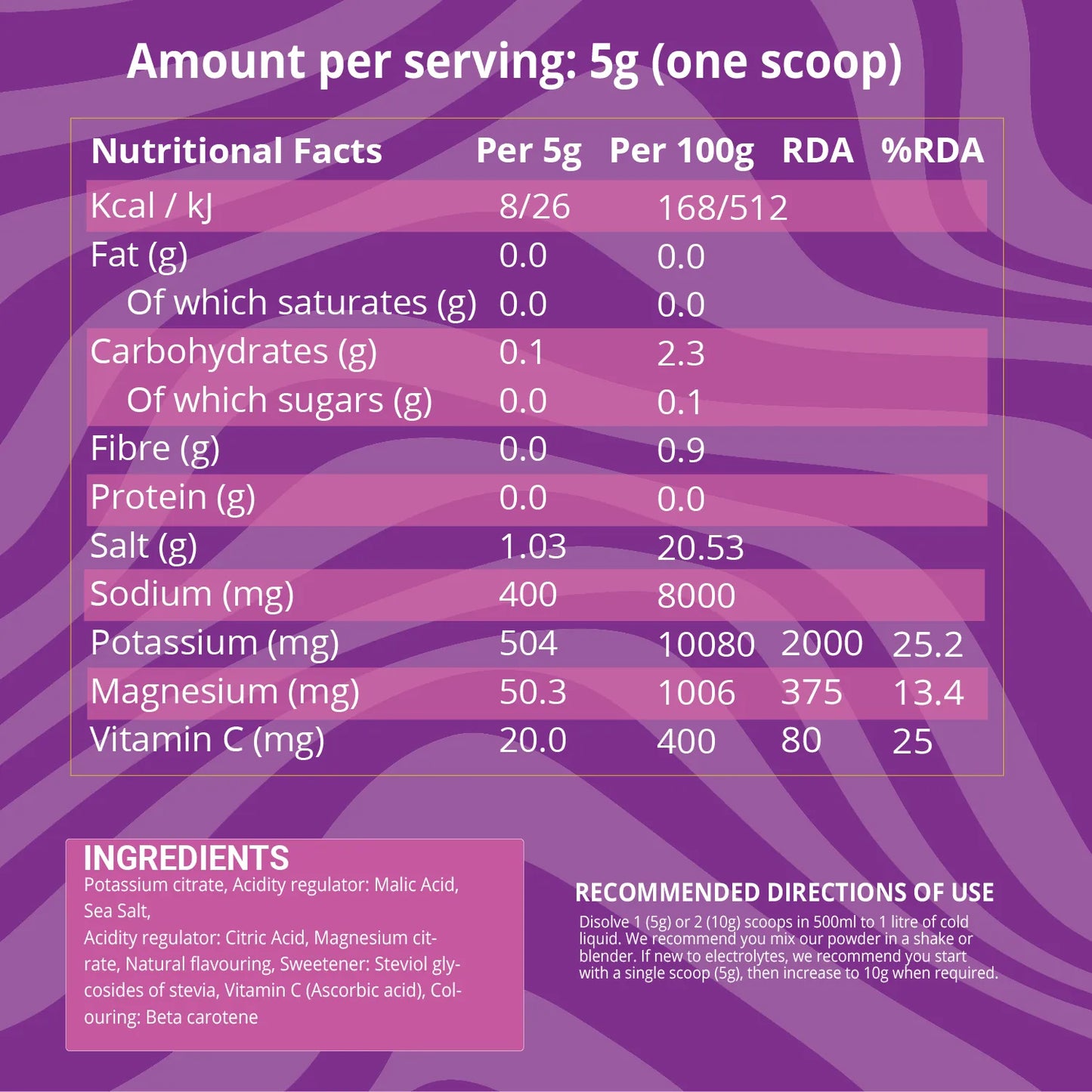 Keto Electrolytes Powder – Passionfruit Papaya- Sugar-Free Hydration Mix - 50 Servings