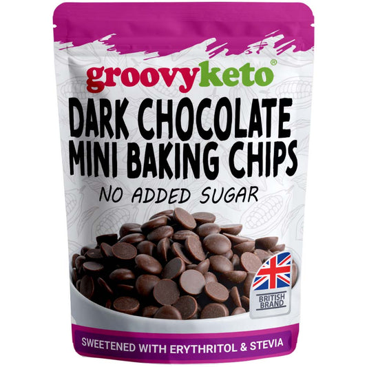 Groovy Keto sugar free chocolate chips made with stevia – ideal for low carb baking