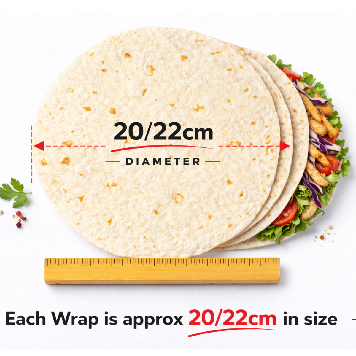 Low Carb Keto Wraps (Pack of 4) - 4.4g Carbs Per Wrap